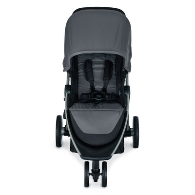 Britax B-Lively Baby Stroller with Basket and Car Seat Adapters, Gray (Open Box)
