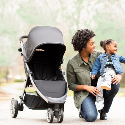 Britax B-Lively Baby Stroller with Basket and Car Seat Adapters, Gray (Open Box)
