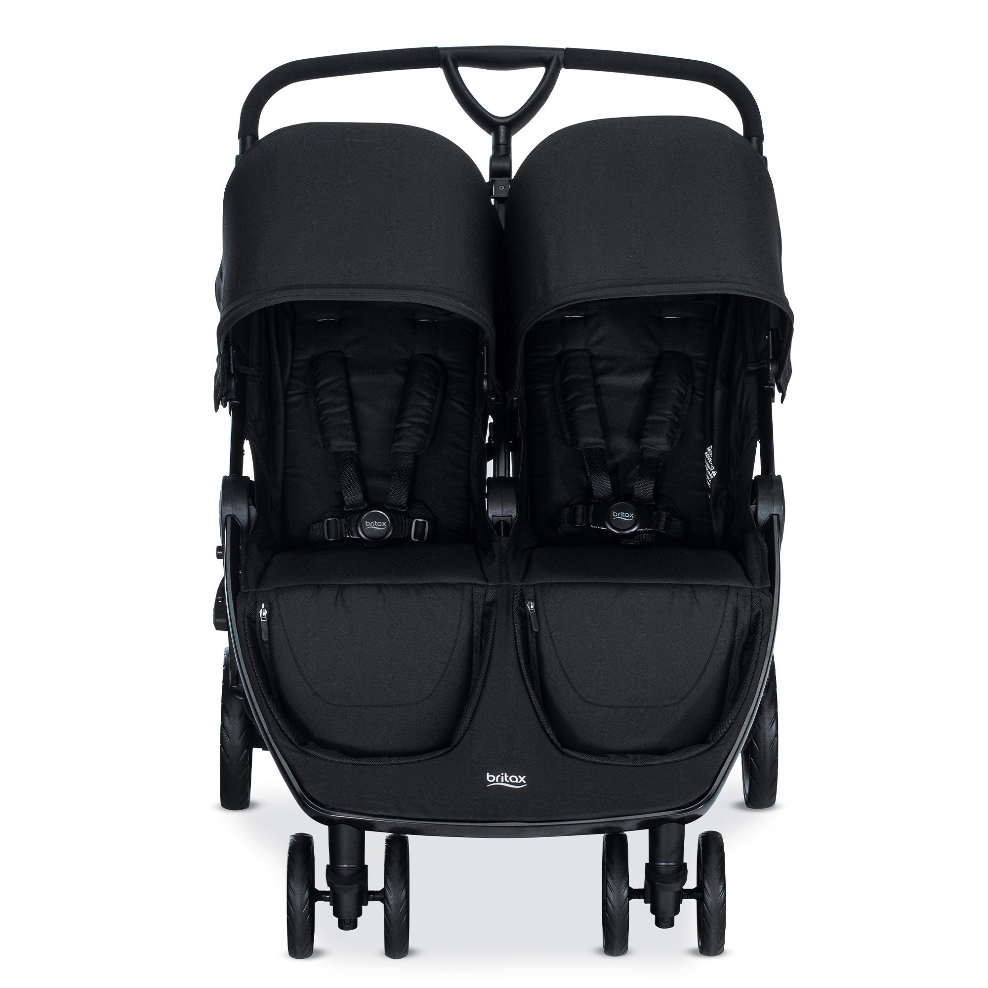Britax Foldable Adjustable Lively Double Stroller with Mesh Canopies (Open Box)