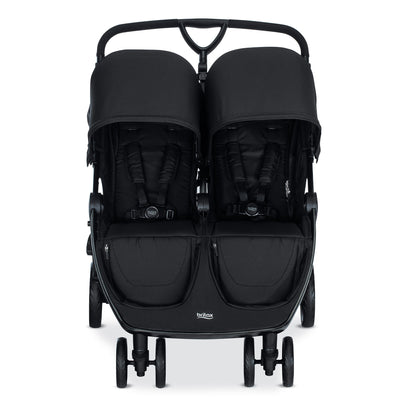 Britax Foldable Adjustable Lively Double Stroller with Mesh Canopies (Open Box)