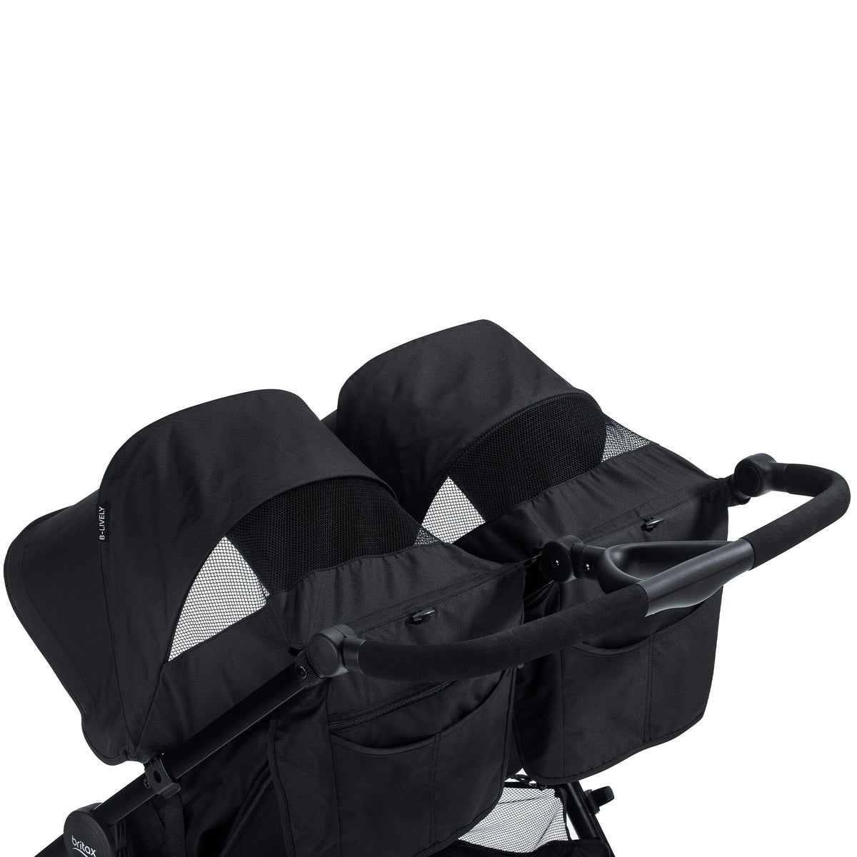 Britax Foldable Adjustable Lively Double Stroller with Mesh Canopies (Open Box)
