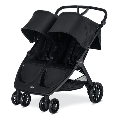Britax Foldable Adjustable Lively Double Stroller with Mesh Canopies (Open Box)