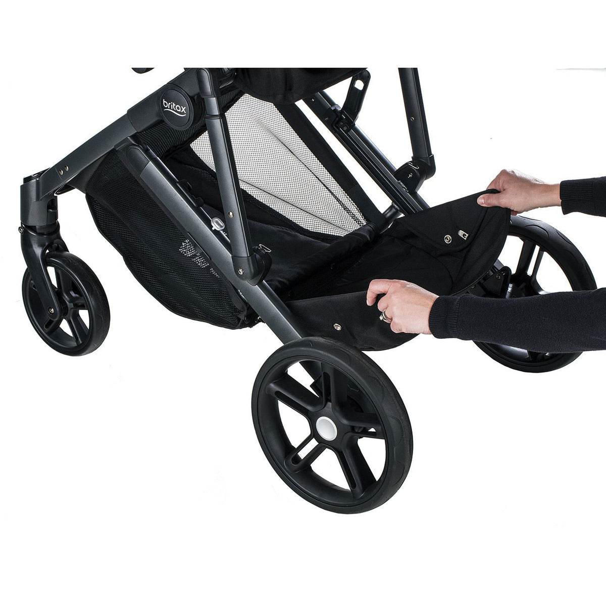 Britax B Ready G3 Folding Reclining Travel Canopy Stroller, Black (Open Box)