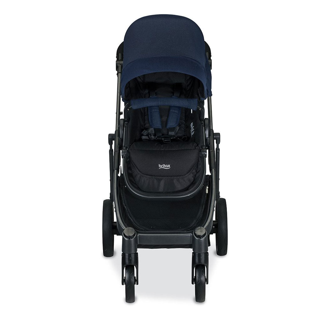 Britax B-Ready G3 Folding Reclining Travel Canopy Baby Stroller, Navy (Open Box)