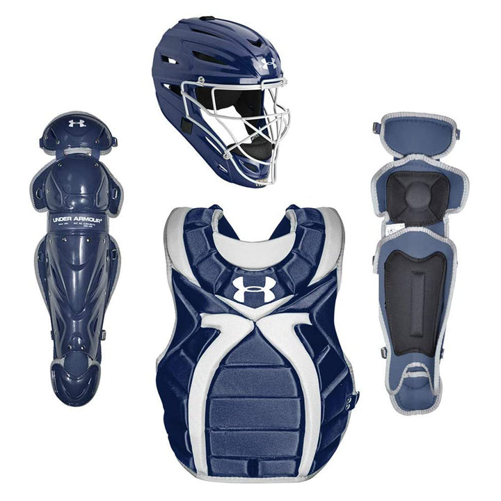 Under Armour Women's Victory Series Softball Catcher Gear Set, Navy (Age 9-12)