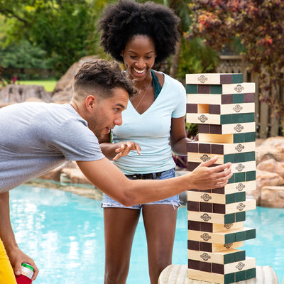 Lancaster Gaming Company Giant Wooden Tumbling Tower Game, Black & Pine (Used)