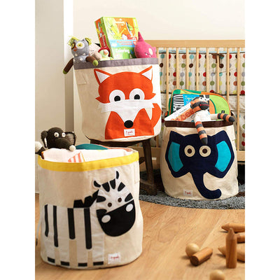 3 Sprouts Canvas Kids Storage Bin, Fox and 3 Sprouts Canvas Storage Bin, Lion