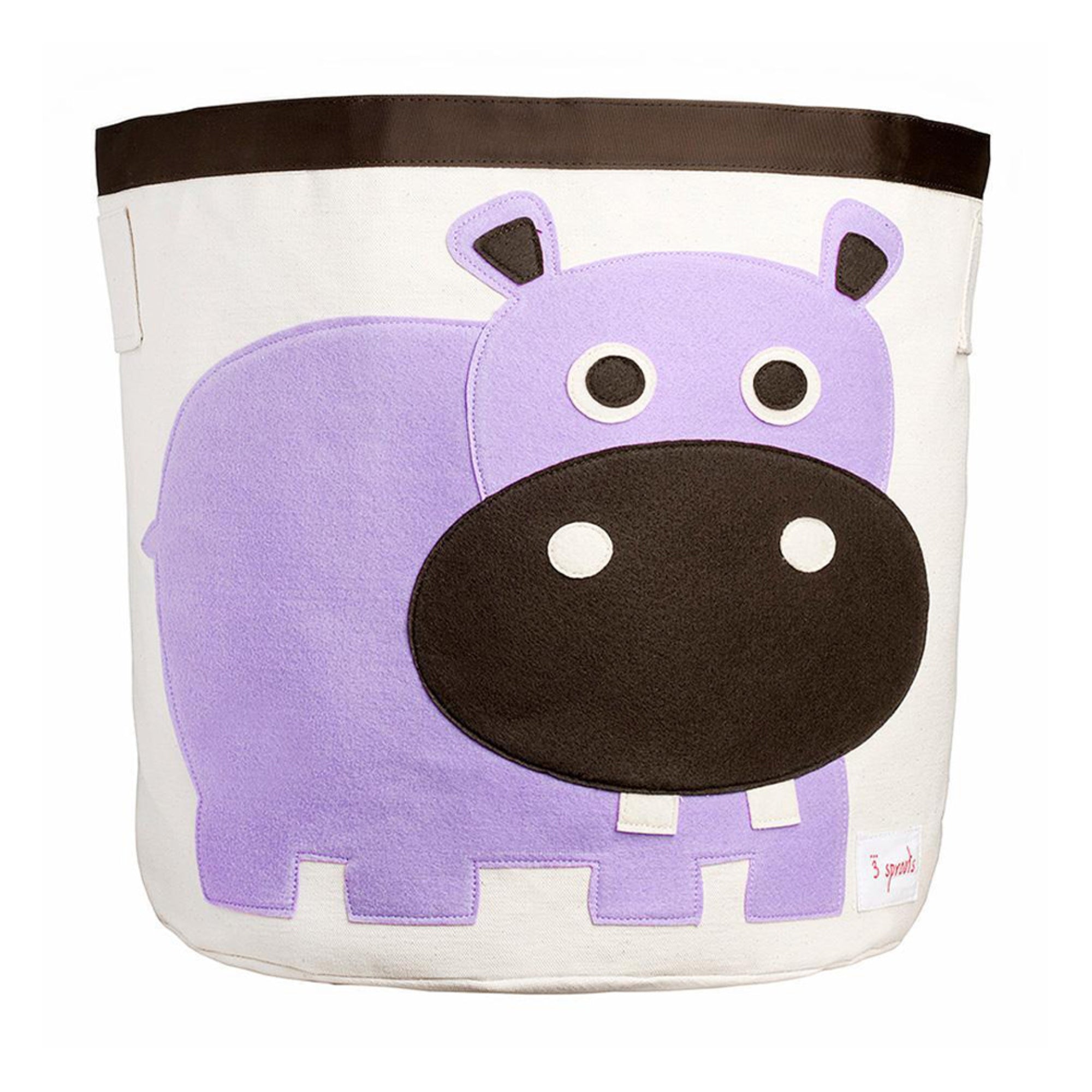 3 Sprouts Toy Chest Storage Bin and Storage Bin Basket, Pink and Purple Hippo