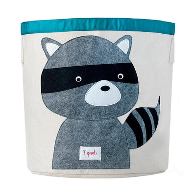3 Sprouts Canvas Storage Bin, Raccoon & 3 Sprouts Canvas Storage Bin, Dinosaur