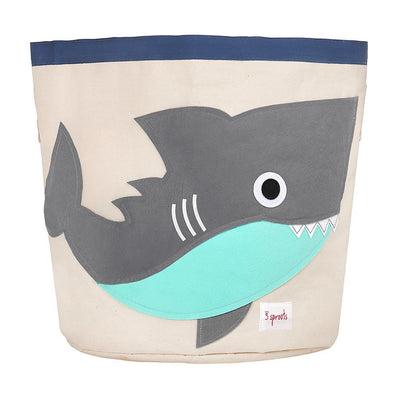 3 Sprouts Canvas Storage Bin Laundry and Toy Basket for Kids: Bear, Shark