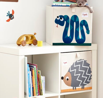 3 Sprouts Kangaroo & Snake Cube Bins, Rectangle Crocodile Bin, & Shark Basket