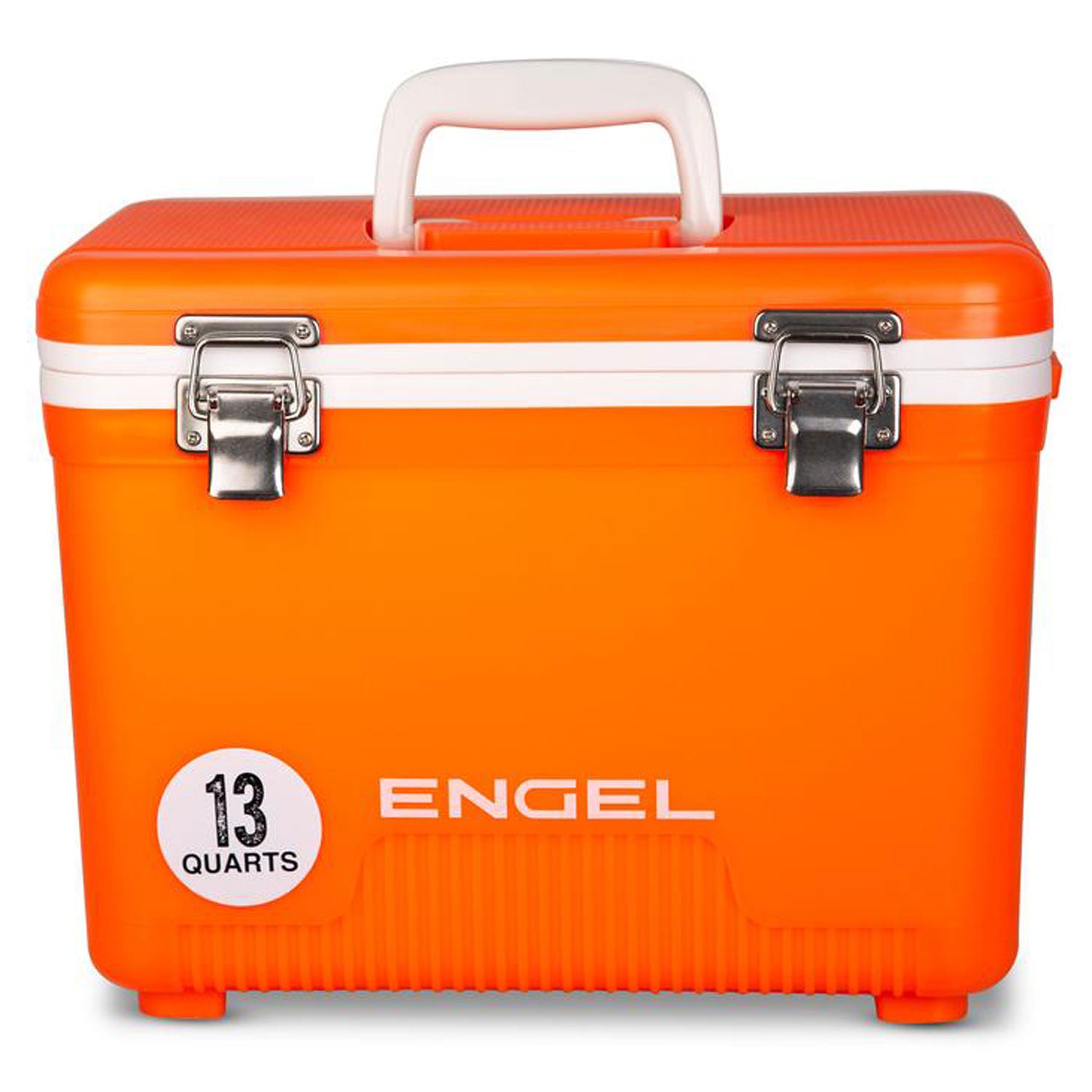 ENGEL 13 Quart Leak Proof Odor Resistant Insulated Cooler Drybox,Orange High Viz
