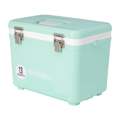 Engel 13 Quart 18 Can Leak Proof Odor Resistant Cooler Drybox, Seafoam(Open Box)