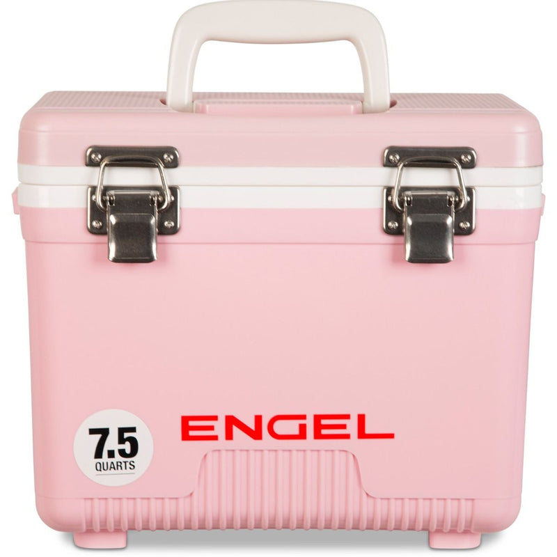ENGEL 7.5-Quart EVA Gasket Seal Ice and DryBox Cooler with Carry Handles, Pink