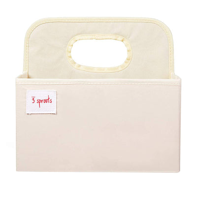 3 Sprouts UDOOWL Polyester Divided Portable Diaper Caddy with Brown Owl Design - VMInnovations