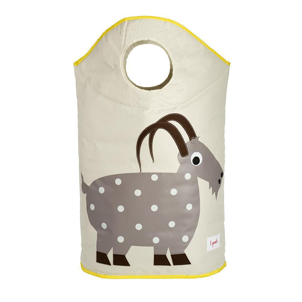 3 Sprouts Baby Laundry Hamper Storage Basket Bin, Orangutan and Goat (2 Pack)