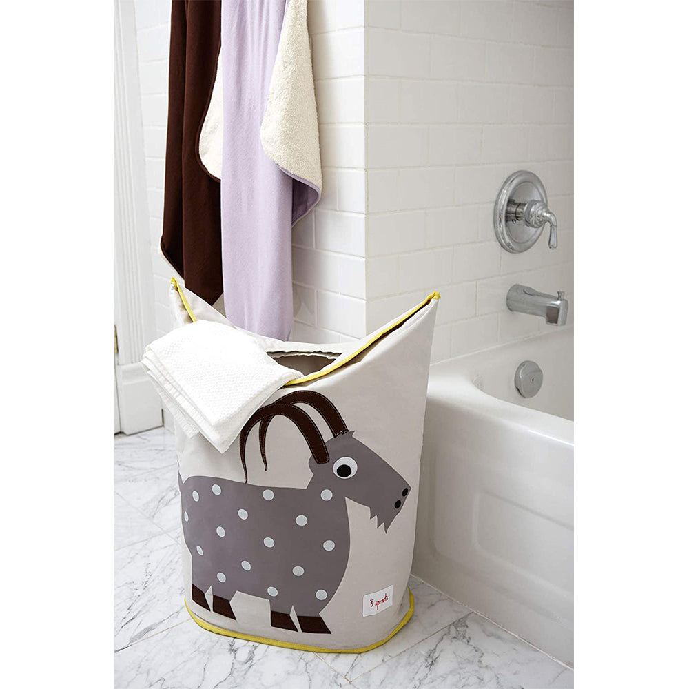 3 Sprouts Baby Laundry Hamper Storage Basket Bin for Nursery, 1 Llama & 1 Goat