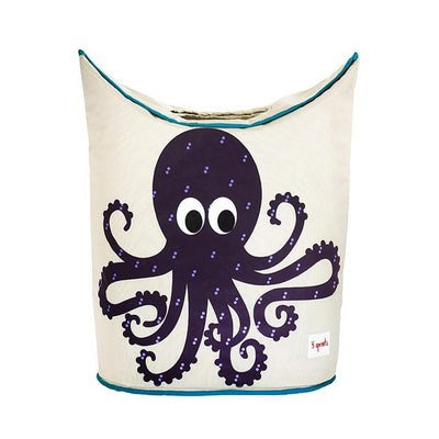 3 Sprouts Baby Laundry Hamper Organizer Bin for Nursery, 1 Llama & 1 Octopus