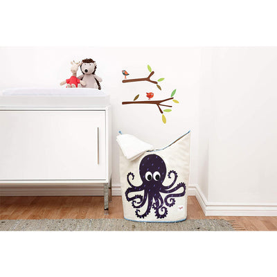 3 Sprouts Baby Laundry Hamper Organizer Bin for Nursery, 1 Llama & 1 Octopus