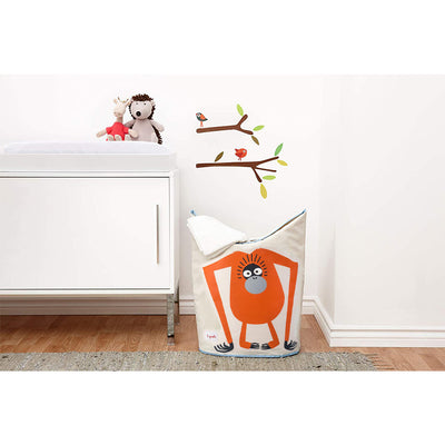 3 Sprouts Baby Laundry Hamper Storage Basket Bin, Penguin & Orangutan (2 Pack)