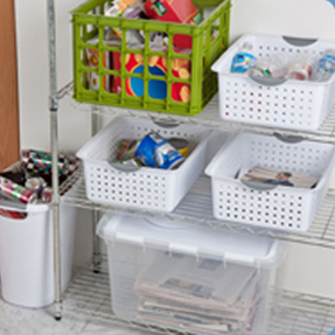 Sterilite Large Ultra Plastic Storage Bin Organizer Basket (Open Box)