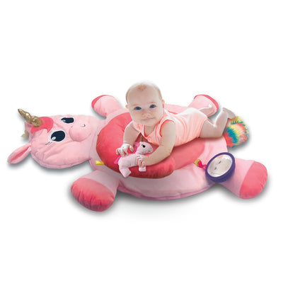 Little Tikes 3 in 1 Infant Tummy Time Plush Pillow Playmat, Unicorn (2 Pack) - VMInnovations