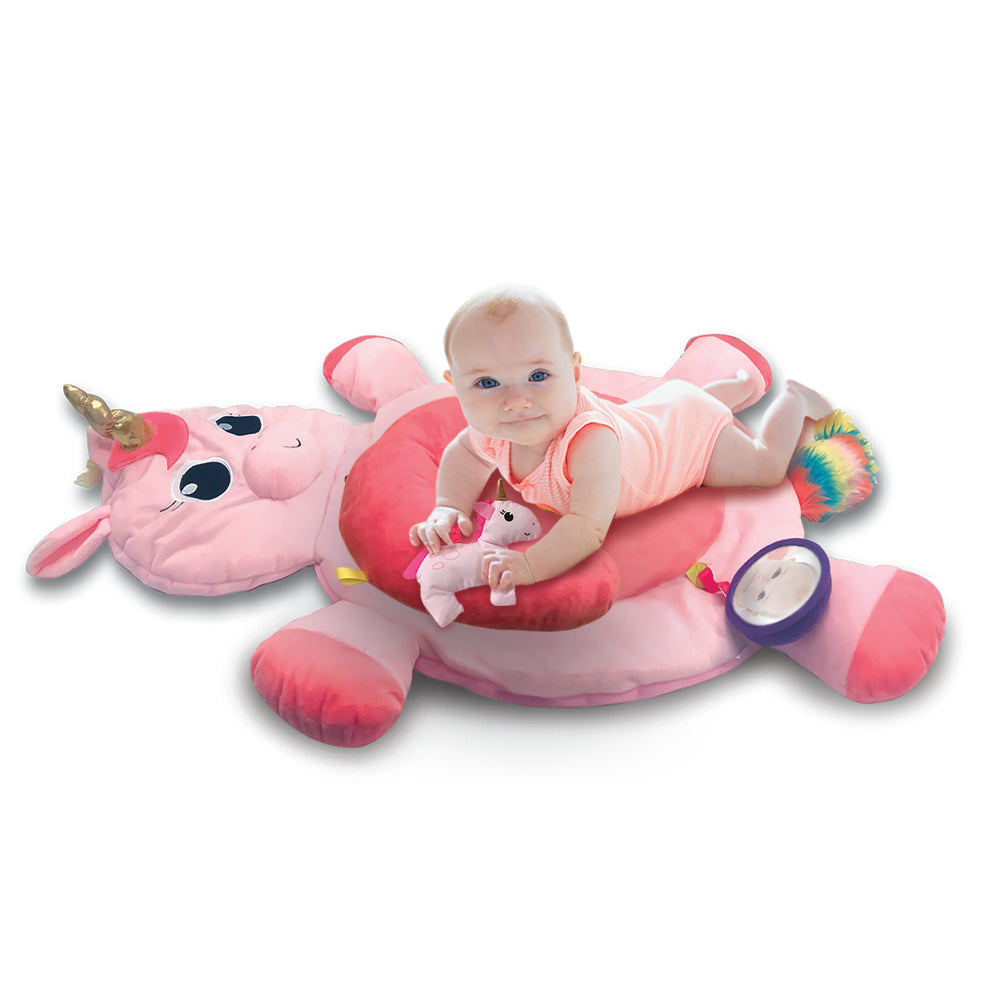 Little Tikes 3 in 1 Infant Tummy Time Plush Pillow Playmat, Unicorn (3 Pack) - VMInnovations