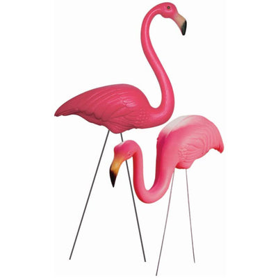 Union Products Outdoor Featherstone Flamingo Yard Lawn Ornament, Set of 2, Pink
