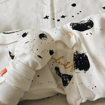 Goumikids Organic Baby Welcome Home Outfits Accessories Bundle, 0-3M Many Moons - VMInnovations