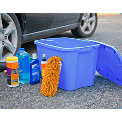 18201009 Plastic Latching 10 Gallon Storage Container Tote Box (Open Box)
