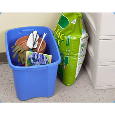 18201009 Plastic Latching 10 Gallon Storage Container Tote Box (Open Box)