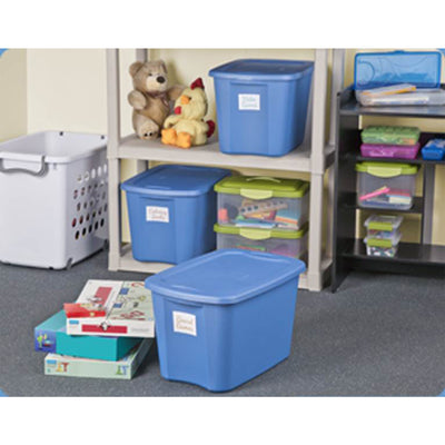 18201009 Plastic Latching 10 Gallon Storage Container Tote Box (Open Box)