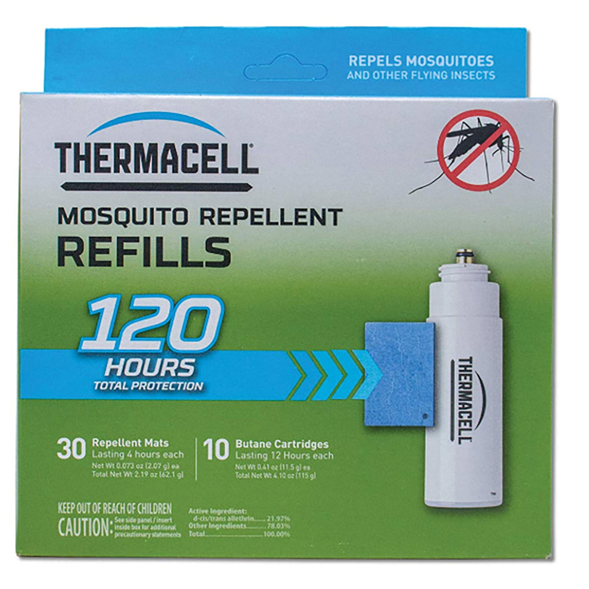 Thermacell 120-Hour Mosquito Shield Refills w/ 30 Mats & 10 Cartridges (8 Pack)