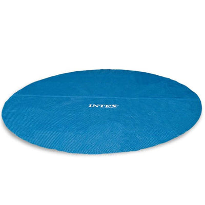 Intex 15 Foot Round Easy Set Vinyl Solar Cover for Swimming Pools, Blue (2 Pack)