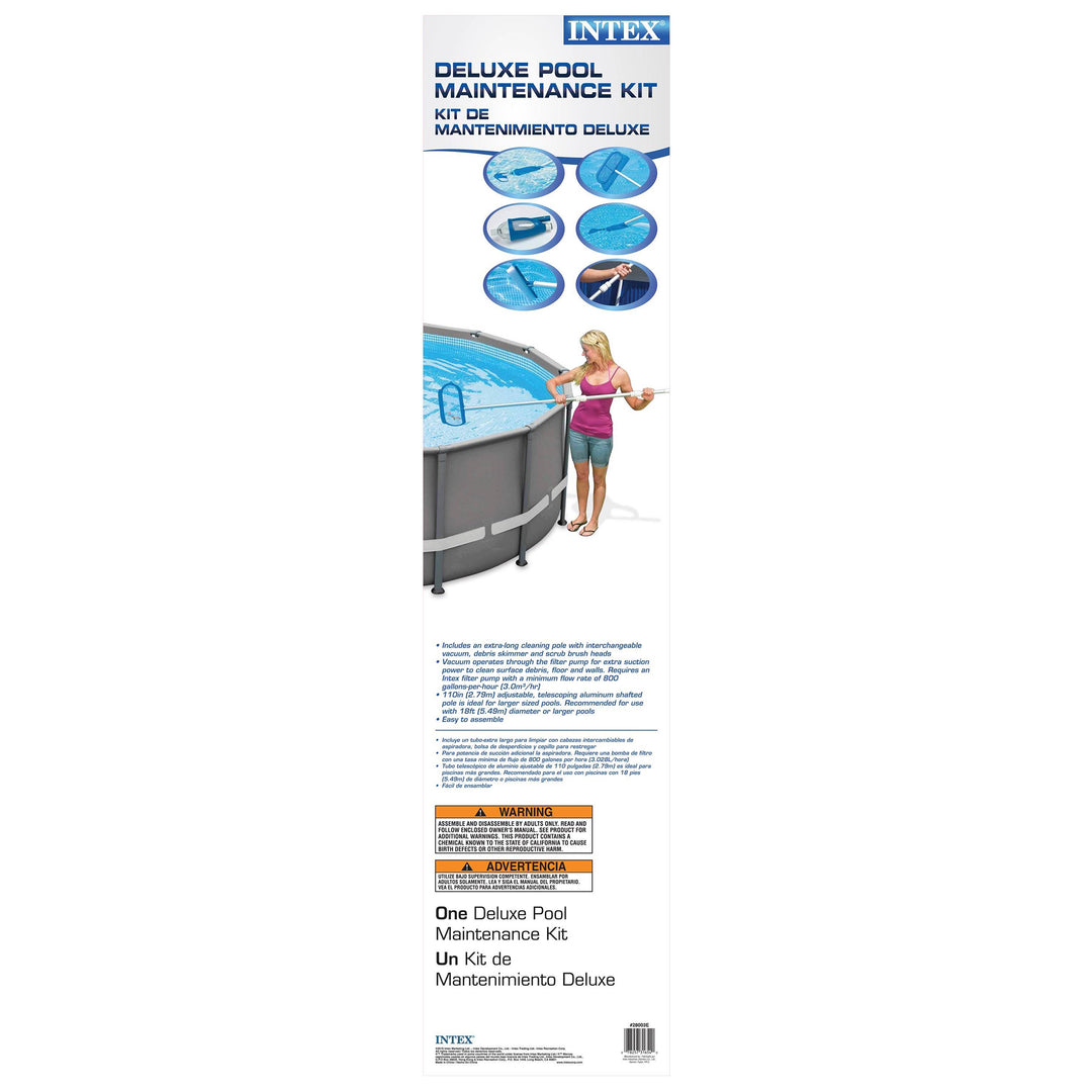 Intex Deluxe Cleaning Maintenance Swimming Pool Kit with Vacuum & Pole | 28003E