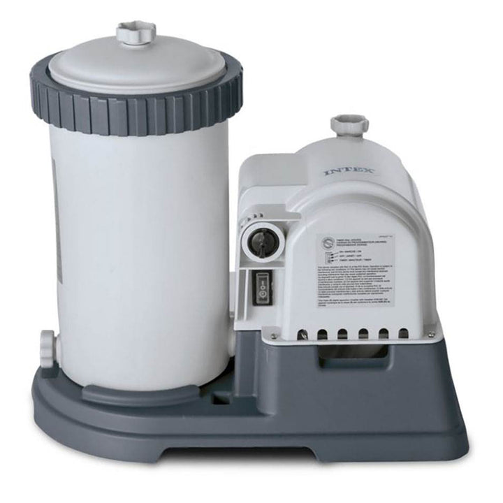 INTEX 2500 GPH Filter Cartridge Pump with Timer and Above Ground Pool Vacuum