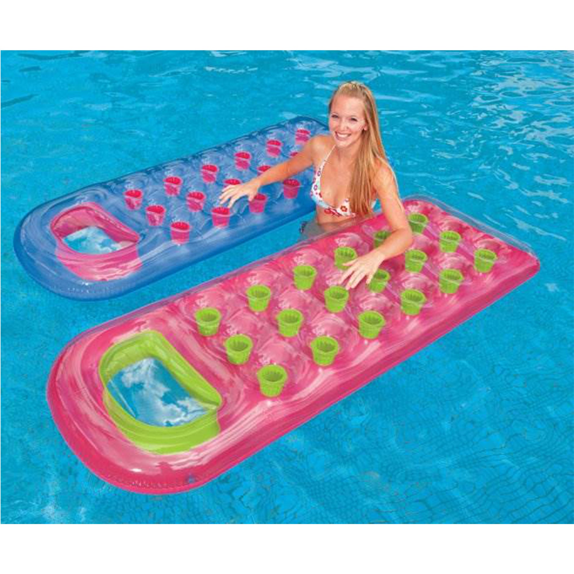 Intex 59895EP 18-Pocket Suntanner Lounge Floating Lounger (Set of 2) - VMInnovations