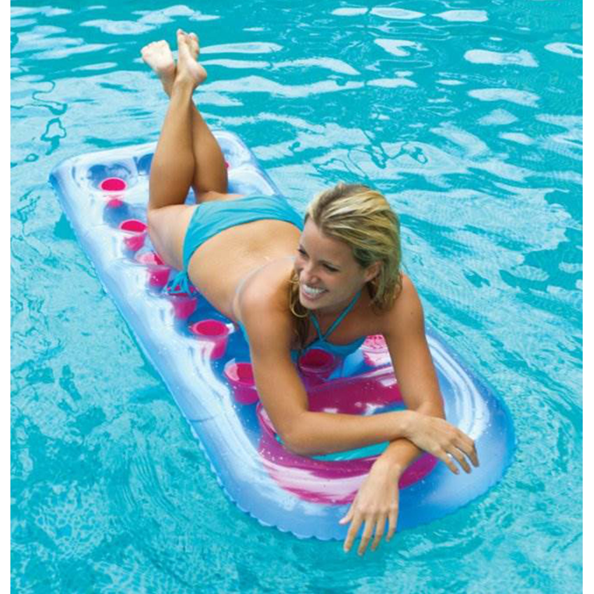 Intex 59895EP 18-Pocket Suntanner Lounge Floating Lounger (Set of 2) - VMInnovations