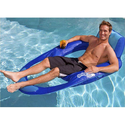 SwimWays Spring Float Mesh Recliner Floating Swimming Pool Lounge Chair (4 Pack)