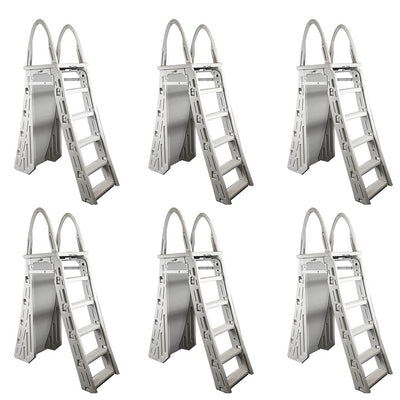 Confer Guard A-Frame Above Ground Swimming Pool Ladder for 48-56" Pools (6 Pack) - VMInnovations