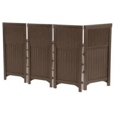 Suncast FSW4423 Backyard and Garden Patio Rust-Resistant Screen Gate/Fence, Java - VMInnovations