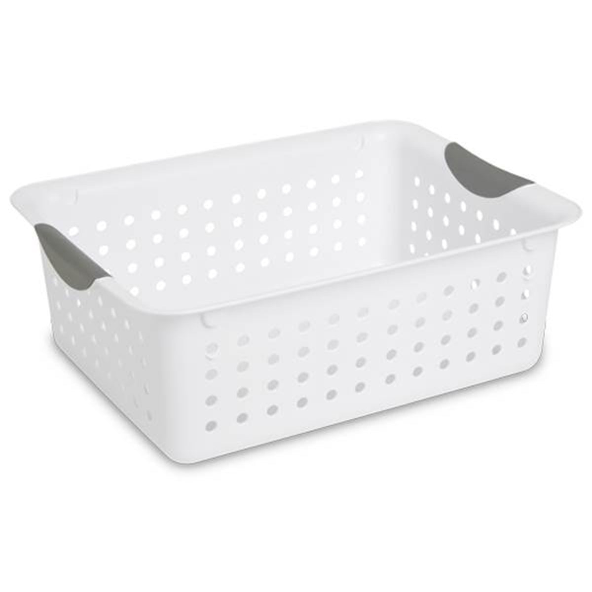Sterilite Medium Ultra Plastic Storage Bin Organizer-White (Open Box) (42 Pack)