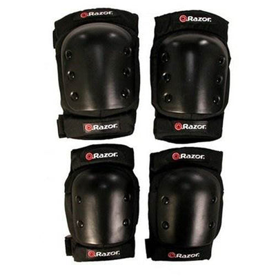 Razor Deluxe Child Multi-Sport Elbow & Knee Pad Safety Pro Set - Black | 96784