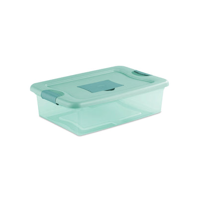 Sterilite 32 Quart Fresh Scent Stackable Plastic Storage Box Container (6 Pack)