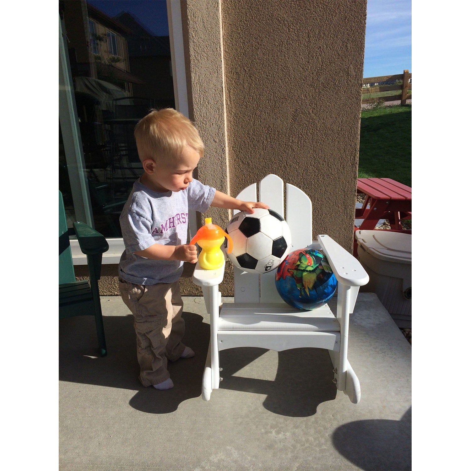 Little Colorado Knotty Pine Kids Adirondack Rocking Chair, Unfinished (Open Box)