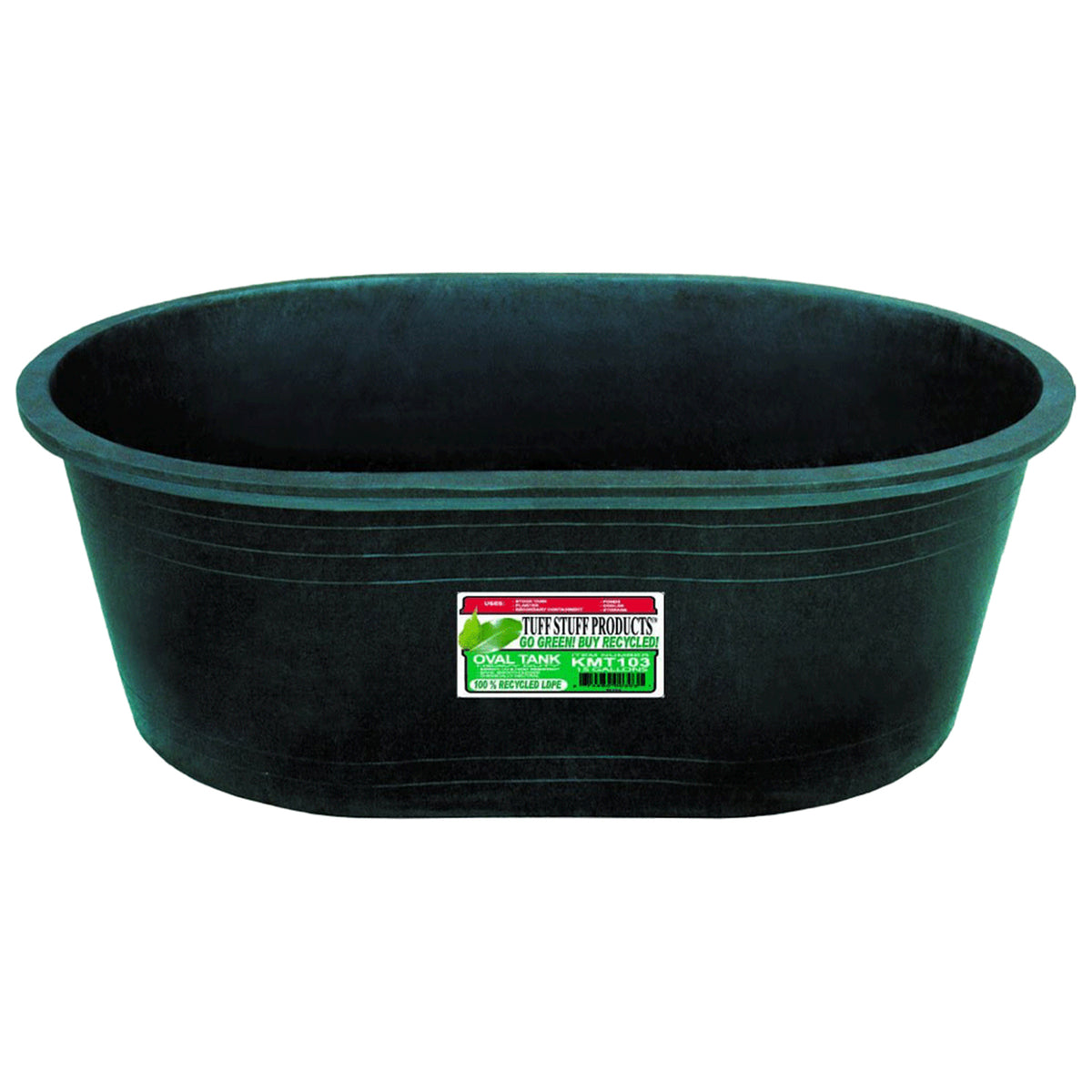 Tuff Stuff Heavy Duty 15 Gallon Oval Water, Feed, or Storage Tub (Open Box)