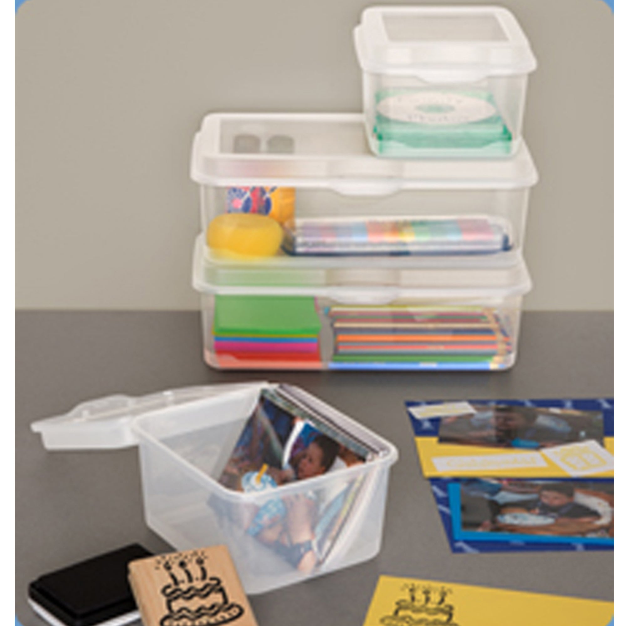 Sterilite Plastic FlipTop Latching Storage Box Container Clear (60 Pack)