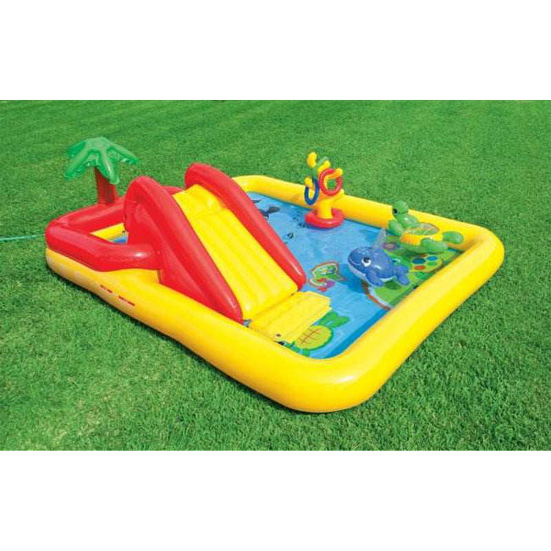 Intex 57454EP-DD Ocean Island Play Center Inflatable Wading Pool with Games