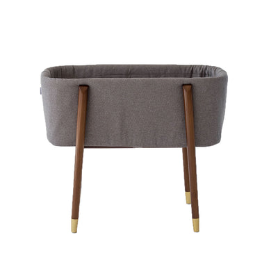 TruBliss Baby Sova Bassinet Deep Wall Crib Sleeper w/ Fitted Sheets, London Grey - VMInnovations