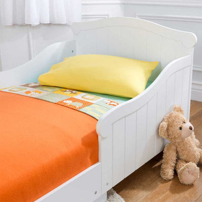 KidKraft Nantucket White Wood Baby/Toddler/Kids Transition Bed and Cot, White
